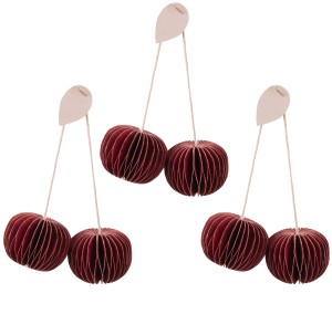 Zestaw 3 dekoracji choinkowych  Cherry   Broste Copenhagen  