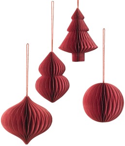 Zestaw  4 dekoracji choinkowych  Broste Copenhagen        